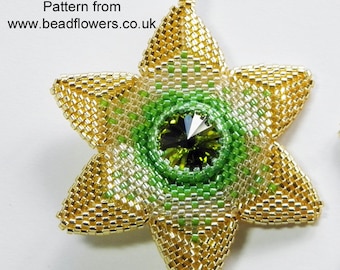 Beading tutorial for a Christmas star ornament