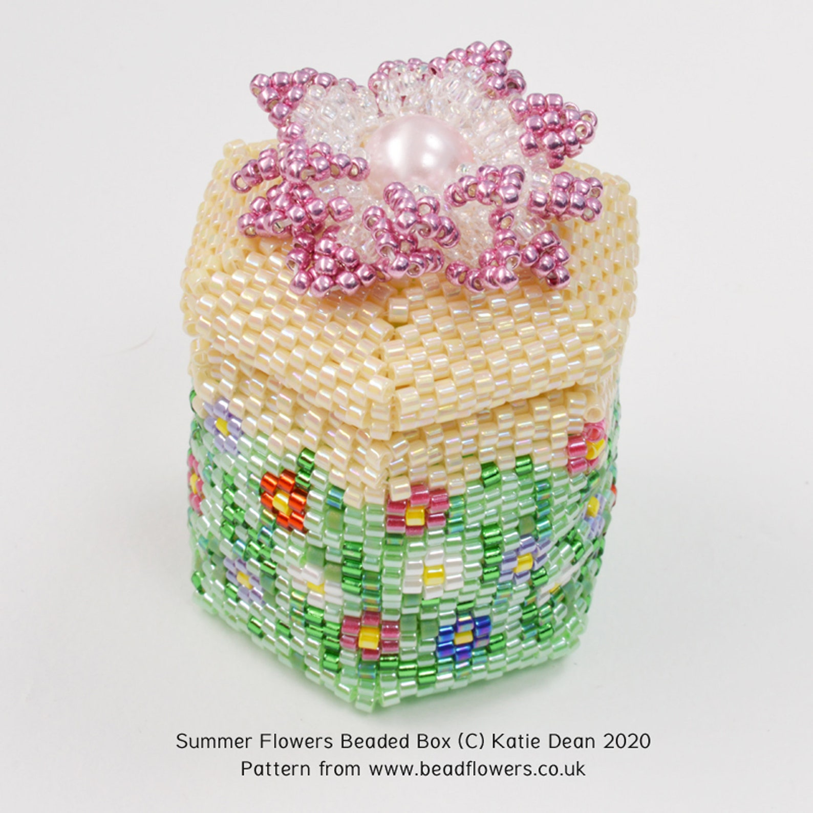 Summer Flowers Beaded Box Tutorial. Peyote Stitch Pattern to Etsy