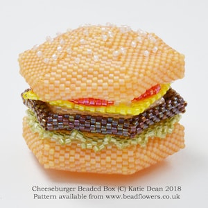 Cheeseburger Beaded Box Pattern