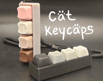 Cat Keycap Clicker Fidget | Handmade 3D Printed Desk Toy