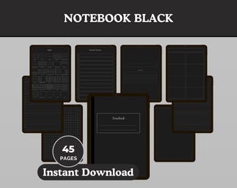 Digital Notebook, Digital Notebook, Digital Journal, Digital Download, Student Notebook, Digital Journal, Good Notes Notebook, iPad Notebook