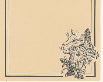 Floral Cats Stationery Set