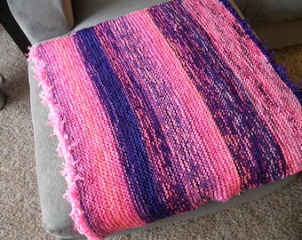 Hand-Knit SQUISHY RUG - Kitchen, Bathroom, Pets - "Sunrise"