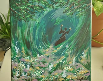 Original Art Acrylic Painting on Canvas - "The Bower of Mother Nature"