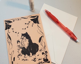 Set of 10 Vintage Artstyles Cats - Art Nouveau Cat Cards and Envelopes