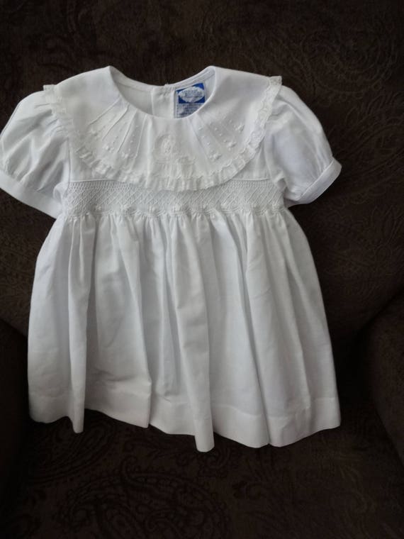 white cotton frock for baby girl
