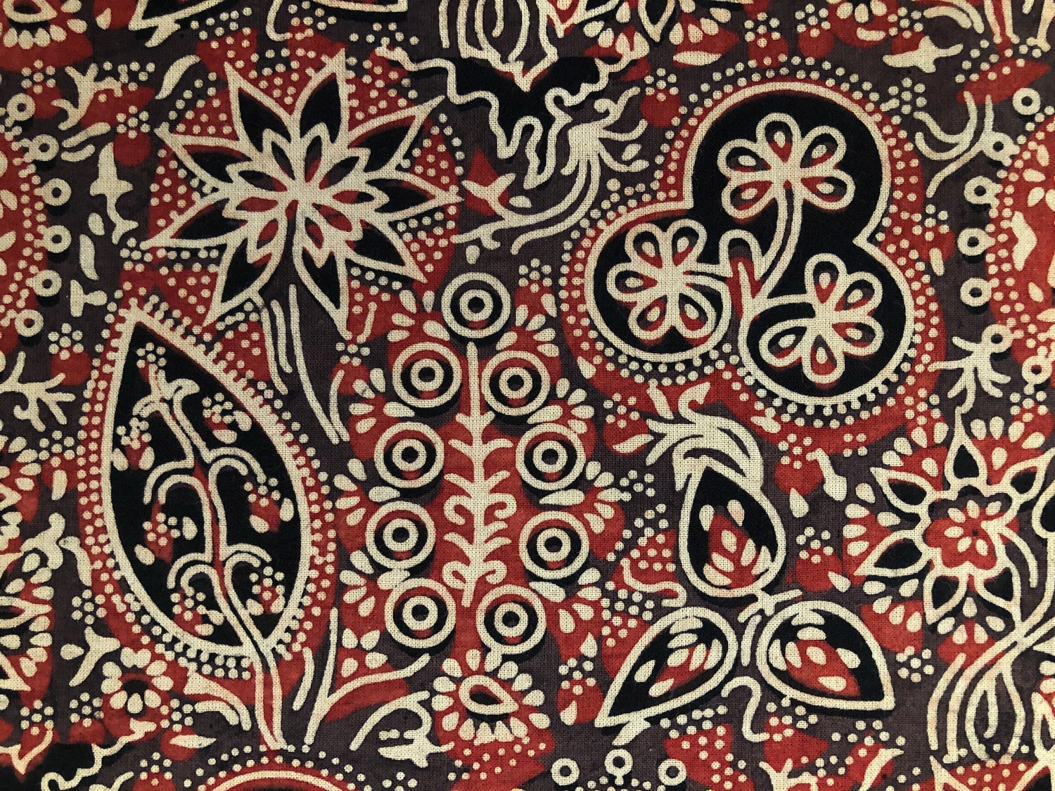 Hand Block Printed Cotton Fabric from India Bohemian Fabric by the