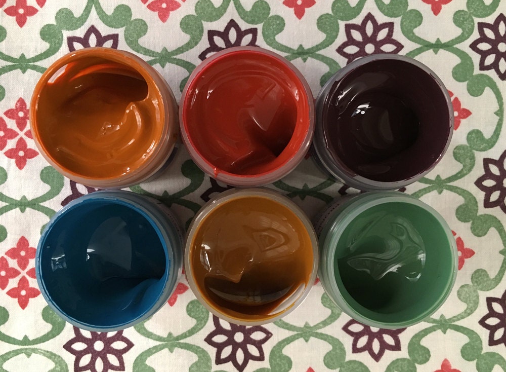 Fabric Paint Set Mediterranean Colors Starter Set Fabric Printing