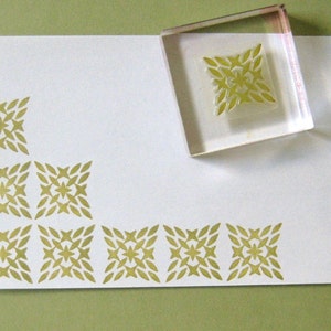 Wild Flowers Fabric Stamp Set Textile Stamp Clear Stamp Set of Six image 3
