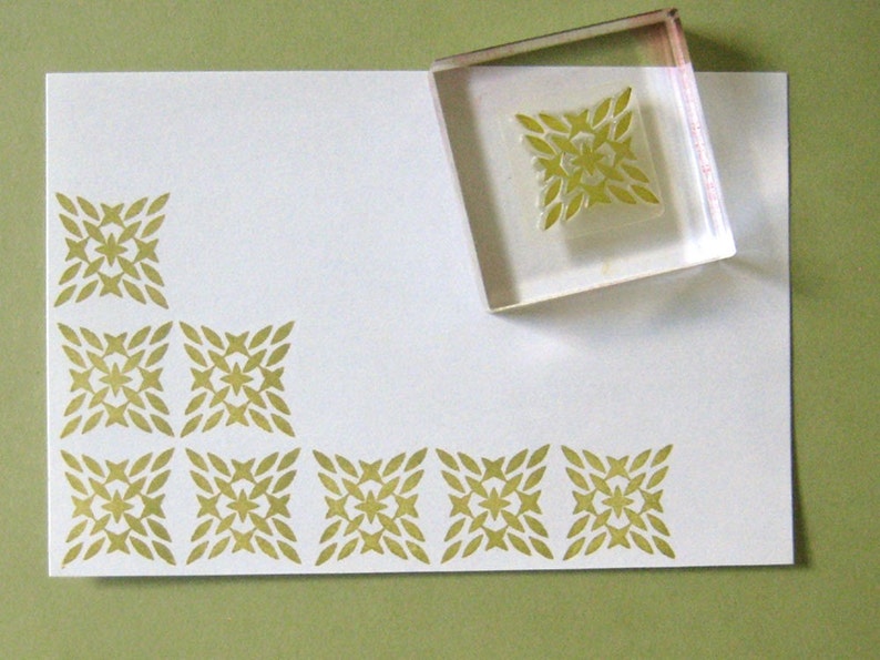 Wild Flowers Fabric Stamp Set Textile Stamp Clear Stamp Set of Six image 3