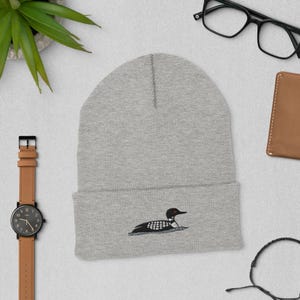 Cuffed Beanie - Embroided Common Loon