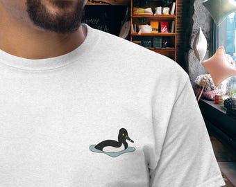 Classic tee - Embroided Ring-necked duck (unisex)