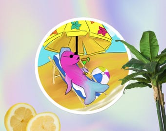 Bubble-free stickers - Fish on the beach