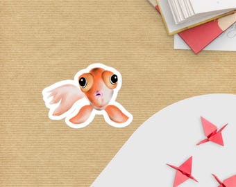 Bubble-free sticker - Cute Goldfish