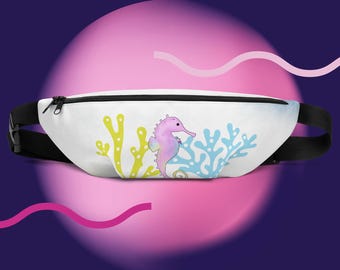 Fanny Pack - Seahorse with babies in pocket
