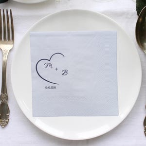 Benutzerdefinierte Servietten mit Text, Cocktail-Servietten, personalisierte Hochzeits-Servietten