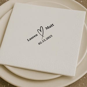 Personalisierte Hochzeitsservietten, benutzerdefinierte Servietten, Hochzeitsempfang-Servietten