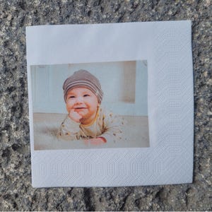 Custom Photo Napkins/Personalized Photo Beverage Napkins/Custom Disposable Paper Serviettes for Parties/Custom Cocktail Napkins for Birthday
