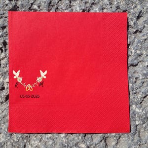 Personalisierte Hochzeit-Servietten | Individuelle Servietten | Hochzeit Empfang Servietten | Cocktail-Servietten | Moderne Servietten