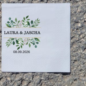 Personalisierte Hochzeit-Servietten | Individuelle Servietten | Hochzeit Empfang Servietten | Cocktail-Servietten | Moderne Servietten