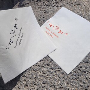 Tovaglioli personalizzati per matrimonio / Tovaglioli personalizzati / Tovaglioli per ricevimento di matrimonio / Tovaglioli per cocktail / Cena di prova / Tovaglioli moderni