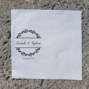 Personalisierte benutzerdefinierte Servietten - Hochzeits-Cocktail-Servietten - Monogramm-Getränke-Servietten - benutzerdefinierte Logo Bar Party-Servietten - Mittagessen-Papierservietten