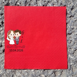 Personalisierte Hochzeit-Servietten | Individuelle Servietten | Hochzeit Empfang Servietten | Cocktail-Servietten | Probeessen | Moderne Servietten