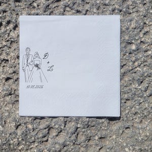 Personalisierte Hochzeit-Servietten | Individuelle Servietten | Hochzeit Empfang Servietten | Cocktail-Servietten | Moderne Servietten
