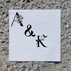 Servietten nach Kundenwunsch | Hochzeit Empfang Servietten | Probeessen | Moderne Servietten Personalisierte Hochzeit-Servietten