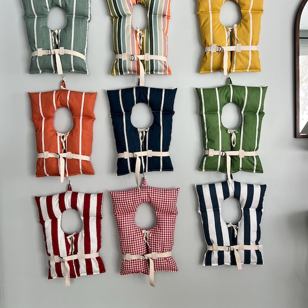 Vintage Style Life Jacket Wall Hanging- Nautical Boat Coat Wall Decor