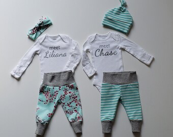 twin going home outfits