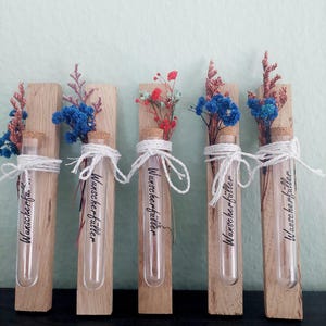 Wunscherfüller Glasröhrchen – Geld originell verschenken – Gastgeschenk zur Hochzeit, Taufe, Einschulung, Geburtstag, Abschluss, Jugendweihe