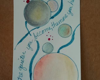 Original Abstract mini painting - Help Rescued Cats