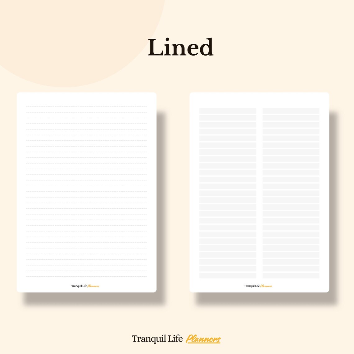 Notes, Lined, Graph & Dot Grid Paper Pages Bundle Printable, 12 ...