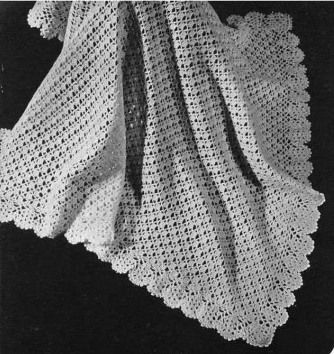 Baby Afghan, Heirloom Crochet Pattern Shawl, Crochet Infant Blanket