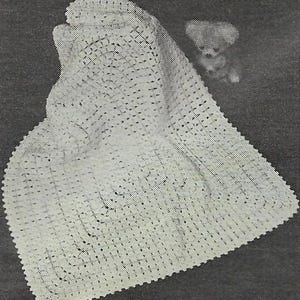 Baby Pattern Granny Rectangle Blanket Afghan