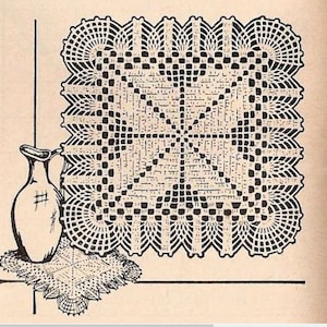 Square Crochet Pdf Pattern Doily