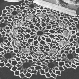 Flower Doilies Black-Eyed Susan Crochet Doily Pattern Pdf