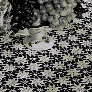 Table Runner Field-Daisies Runner Crochet  Scarf Table