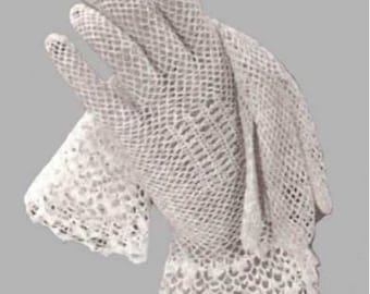 Thread Crochet Gloves Wedding Lace