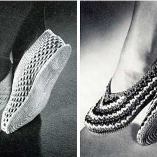 Crochet House Slippers, Houe Shoes, Women Ballet Style Patterns