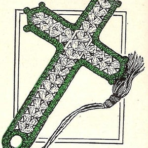 Bible Crochet Cross Bookmark, Book Marker Pattern Crochet