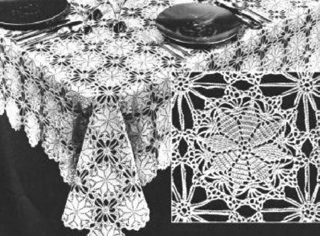 Crochet Table Download Crochet Table Cloth Lucky Star Tablecloth