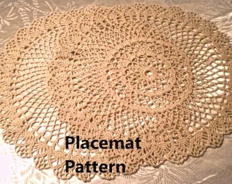 Patrón de mantel individual de crochet para mesa