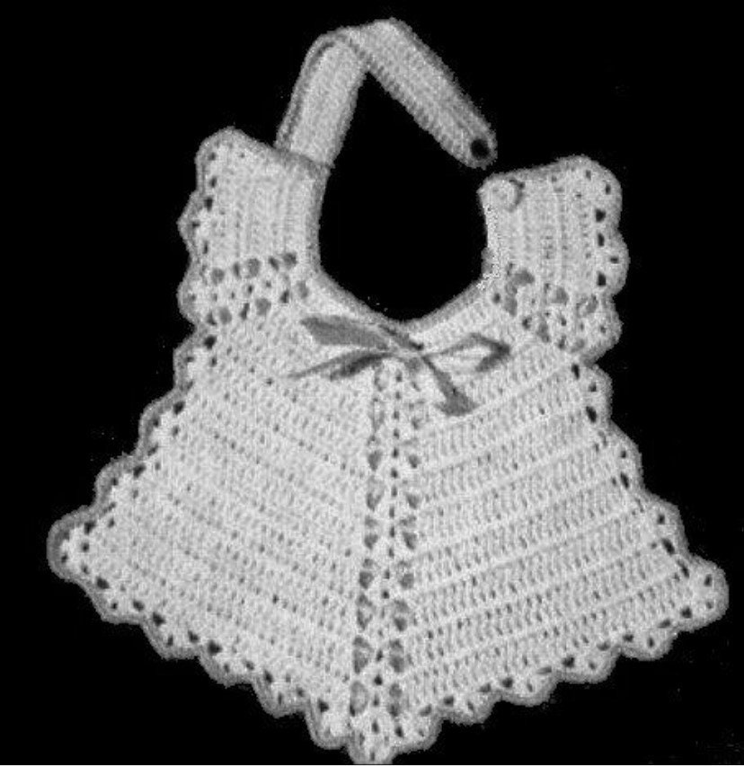 Crochet Baby Bib Pattern, Gift Heirloom