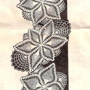 Pattern Crochet Doily Table Set, Doily Set Pineapple