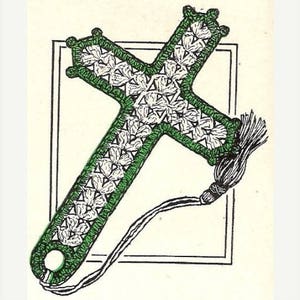 Crochet Bible Page Marker, Holiday Bookmarker, Cross Pattern