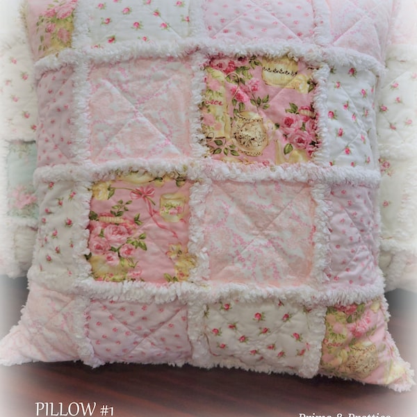 Rag Quilt Pillow Etsy