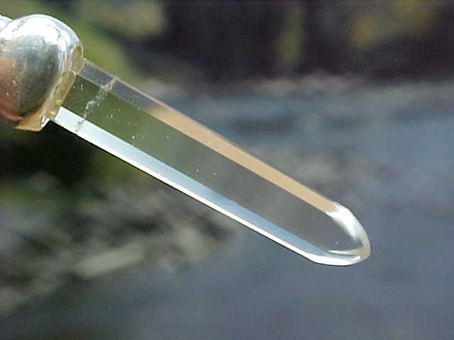Clear Quartz Crystal Katana Sterling Swords of Stone Pendant sos014
