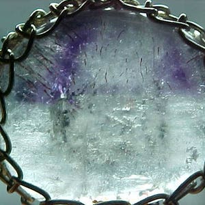 Sacred Seven Agape Crystal Lacy Silver Wire Art Pendant With Super Fine Minerals 005 image 4